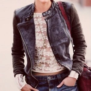 Free People Cotton Moto Jacket